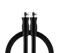 Philips RG6 Dual Shield Coaxial Cable, 15 ft. Ideal for TV Antenna DVR VCR Satellite Cable, F-Type Connectors, 3Ghz Digital, Black, SWX9245A/27