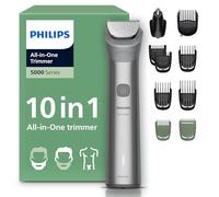 Philips Rifinitore All-in-one Multigroom Serie 5000 10 in 1 - Rifinitore per barba, capelli e corpo, lame autoaffilanti interamente in metallo, 11 impostazioni di lunghezza (0,5-16 mm), MG5918/15