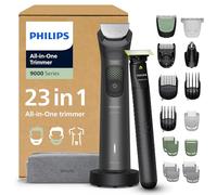 Philips Rifinitore All-in-one Multigroom Serie 9000 23 in 1 - Rasoio + Rifinitore uomo OneBlade - Set completo per viso, testa e corpo, 27 impostazioni di lunghezza (0,2-20 mm), Modello MG9561/30