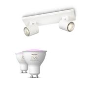 Philips Runner Base Bianca per 2 Faretti + Telecom&o Dimmer Switch + 2 Faretti Connessi GU10 White & Color Ambiance