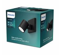 Faretto singolo Philips Runner in metallo attacco GU10 IP20 nero -43529200