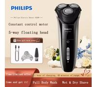 Philips S3208 Rasoio Elettrico Originale 3000 Ricarica Rapida Lavabile Barba