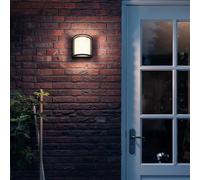 Philips LED Samondra Ultra Efficiente Lampada da Parete per Esterni, Luce Bianca Calda, 3.8W, IP44, Antracite