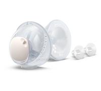 Philips Avent Hands-free Double Collection Cups, coppette di raccolta ultraleggere e trasparenti per tiralatte elettrico, 4 coppe per il seno (2 da 21 mm, 2 da 24 mm), 2 inserti da 19 mm, SCF439/01