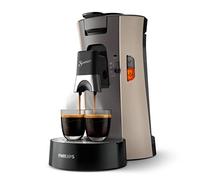 Philips Senseo Select CSA240/30 - Macchina per cialde da caffè Plus, funzione memo in plastica riciclata, colore: Beige