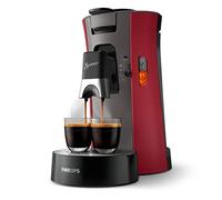 Philips Senseo Select CSA240/90 - Macchina per cialde da caffè, con funzione memo in plastica riciclata, colore: Rosso