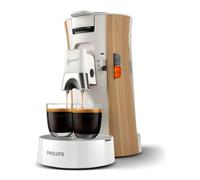 Philips Senseo Select - Macchina da caffè a cialde - Intensity Plus, funzione memo, 3 intensità, crema Plus, prodotto eco-responsabile con 37% di plastica di origine biologica, bianco seta (CSA240/06)