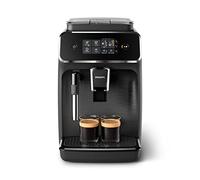 Philips Serie 2200 Macchina per Espresso Automatica - 2 Caffè, Display Touch, Montalatte Classico, Macinacaffè in Ceramica, Nero Opaco (EP2220/10)
