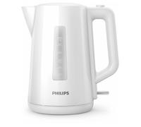 Philips Bollitore Elettrico 3000, 1,7 L, Ebollizione rapida, Bianco | Bollitore acqua elettrico con base girevole 360°, indicatore tazze, protezione anti-secco, coperchio a pulsante (HD9318/00)