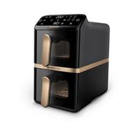 Philips Serie 4000 Airfryer doppio cestello Verticale, Friggitrice ad aria da 10L, 13 metodi di cottura, Rivestimento ceramica PFAS Free, Pulizia in lavastoviglie, App ricette, NA462-70