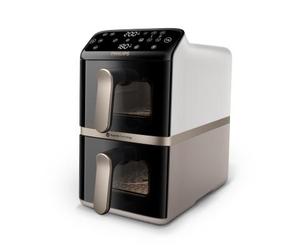 Philips Serie 4000 Airfryer doppio cestello Verticale, Friggitrice ad aria da 10L, 13 metodi di cottura, Rivestimento ceramica
