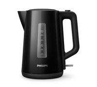 Philips Series 3000 Bollitore, Capacità 1,7 L, Formato Famiglia, Resistenza Piatta, Spia Luminosa LED, Facile Riempimento, Indicatore in Tazze, Nero (HD9318/20)