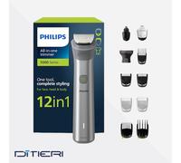 PHILIPS SERIES 5000 ALL-IN-ONE RIFINITORE 12 IN 1 - VISO, TESTA E CORPO - GRIGIO