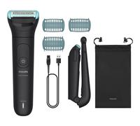 Philips Bodygroom series 5000 - Rifinitore per uomo tripla protezione, Rifinitura e rasatura intima, Accessorio per la schiena pieghevole, Impermeabile 100%, 100 minuti di autonomia, Modello BG5480/15