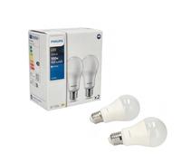 PHILIPS Set di 2 lampadine a LED E27, 100 W, 2 lampadine LED CorePro, A60, E27, 13 W = 100 W, neutre, 4000 K, 470 lm, E27, confezione da 2