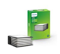 Philips Shades Applique LED, Lampada da Esterno, Resistente a Intemperie IP44, Luce Verticale, Durevole, Alluminio, Grigio Antracite, Design Moderno, Lampadina E27 Venduta Separatamente