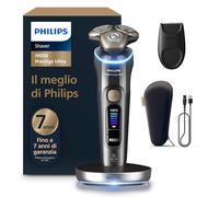 Philips Shaver i9000 Prestige Ultra, rasoio elettrico Wet & Dry, tecnologia Skin IQ Pro, triplo sistema di sollevamento e taglio, lame di precisione NanoTech 360º, 5 modalità di rasatura, XP9402/11