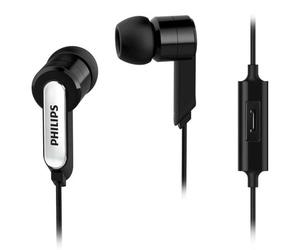 Philips SHE1405BK/10 Cuffie Auricolari in Ear con Microfono (Microfono integrato, Basso Dinamico, Cavo da 1,2 m Rinforzato, Tenuta perfetta), Nero