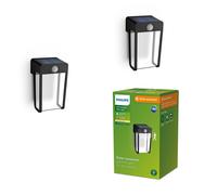 Philips Shroud Solar lampada a parete con rilevatore di movimento, set da 2, LED, 8721103044518, Shroud [Lampade per Esterni > Lampade solari]
