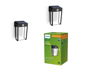 Philips Shroud Solar lampada a parete con rilevatore di movimento, set da 2, LED, 8721103044518, Shroud [Lampade per Esterni > Lampade solari]