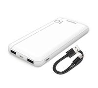 Philips Slim Powerbank 10000mAh mit LED + Micro-USB Kabel white