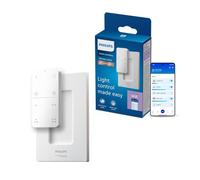 Philips Smart Lighting Dimmer Switch Smart | Telecomando, Uso semplice, Elegante, Alimentato a batteria, Pulsanti personalizzabili, Funziona senza Wi-Fi, Connected by WiZ