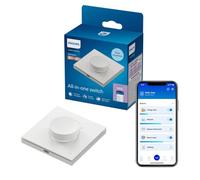 Philips Smart Lighting, Interruttore intelligente, Confezione singola | Regolazione intensità luce, Comandi intuitivi, Pulsanti personalizzabili, Batteria ricaricabile, Senza Wi-Fi, Smart Home