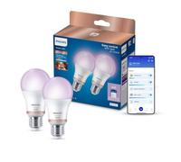 Philips Smart Lighting, Lampadina LED smart A60 E27, Confezione da 2,