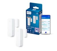Philips Smart Lighting Sensore di contatto smart, Confezione da 2 | Home Monitoring, Automazioni, Sensore della porta, Design compatto, Connected by WiZ, Casa connessa