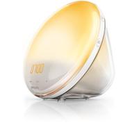 Philips SmartSleep Wake-up Light - Lampada da comodino e sveglia con USB, Simulazione colorata dell’alba, 20 livelli di luminosità, 7 suoni naturali, Funzione luce notturna, Modello HF3532/01