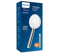Philips Soffione doccia con filtro, rimuove efficacemente cloro e altre particelle di grandi dimensioni, tre modalità di spruzzo, design rinforzante, capacità di filtro di 1 mese