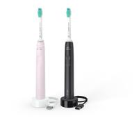 Philips 3100 series Sonicare Spazzolini Elettrici Sonici, confezione da 1 Spazzolino Rosa e 1 Spazzolino Nero HX3675/15