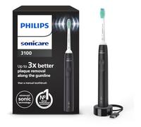 Philips Sonicare 3100 Series spazzolino elettrico sonico, sensore di pressione e timer, colore nero, HX3671/14, Sonicare 3100, Nero