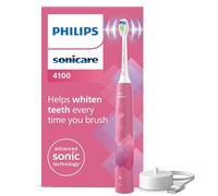 Philips Sonicare 4100 Electric Toothbrush, spazzolino sonico con due modalità, sensore di pressione e timer, Paradise Pink Prismatic, modello HX3689/41, Sonicare 4100, Pink
