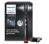 Philips Sonicare AdvancedClean Limited Edition, Spazzolino elettrico - schermo smart, sensore di pressione, promemoria sostituzione testina, 5 modalità di spazzolamento e SmarTimer, nero, HX3792/11