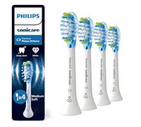 PHILIPS Sonicare C3 Premium Plaque Defence, testine di ricambio originali, bianco, confezione da 4, HX9044/87, Nuovo, 4 Testine