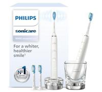 Philips Sonicare DiamondClean 9000 spazzolino elettrico, confezione doppia, spazzolino sonico con app, sensore di pressione, 4 modalità di pulizia, 3 livelli di intensità, bianco, modello HX9914/62