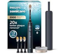 Philips Sonicare DiamondClean 9900 Prestige - Spazzolino elettrico con tecnologia SenseIQ e app, 5 modalità di pulizia, custodia da viaggio per la ricarica, Midnight Blue, modello HX9992/45