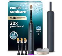 Philips Sonicare DiamondClean 9900 Prestige - Spazzolino elettrico con tecnologia SenseIQ e app, 5 modalità di pulizia, custodia da viaggio per la ricarica, Midnight Blue, modello HX9992/45