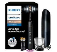 Philips Sonicare DiamondClean Smart 9400 spazzolino elettrico, spazzolino sonico con app, sensore di pressione, 4 modalità di spazzolamento e 3 livelli di intensità, nero, modello HX9918/89