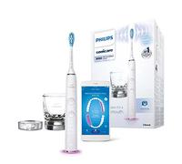 Philips Sonicare DiamondClean Smart HX9901/03 - Spazzolino elettrico con tecnologia sonica, 4 programmi di pulizia, vetro di ricarica, colore: Bianco