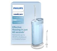 Philips Sonicare Flosser compatto 1000, idropulsore portatile con 3 modalità di filo interdentale, irrigatore orale impermeabile IPX7, adatto ai viaggi, blu, modello HX3333/24