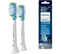 Philips Sonicare HX9042/17 Pack da 2 Testine di Ricambio C3 Premium Plaque Defence, con RFID e Tecnologia Adaptive, Per una Pulizia Profonda, Bianco