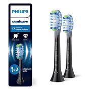 PHILIPS Sonicare C3 Premium Plaque Defence, testine di ricambio originali, nero, confezione da 2, HX9042/88, Nuovo, 2 Testine