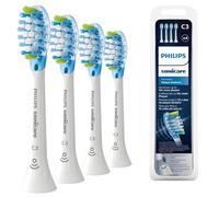 Philips Sonicare HX9044/17 Pack da 4 Testine di Ricambio C3 Premium Plaque Defence, con RFID e Tecnologia Adaptive, Per una Pulizia Profonda, Bianco