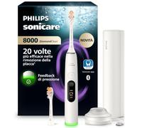 Philips Sonicare Next-Generation DiamondClean 8000 Spazzolino elettrico - con Feedback di pressione, 15 impostazioni, bianco polvere, HX8312/11