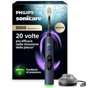 Philips Sonicare Next-Generation DiamondClean 8000 Spazzolino elettrico - con Feedback di pressione, 15 impostazioni, blu scuro, HX8311/13