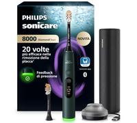 Philips Sonicare Next-Generation DiamondClean 8000 Spazzolino elettrico - con Feedback di pressione, 15 impostazioni, verde scuro, HX8312/14