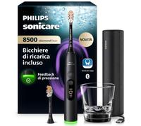 Philips Sonicare Next-Generation DiamondClean 8500 Spazzolino elettrico - con Feedback di pressione, 18 impostazioni, nero, HX8514/12