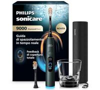 Philips Sonicare Next-Generation DiamondClean 9000 Spazzolino elettrico - con Feedback di copertura totale, Feedback di pressione, 21 impostazioni, verde scuro, HX9214/84